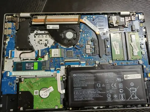 Mantenimiento y SSD Hp PM